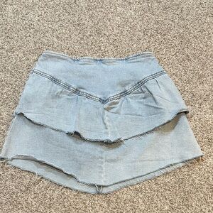 Light Blue Denim Skirt